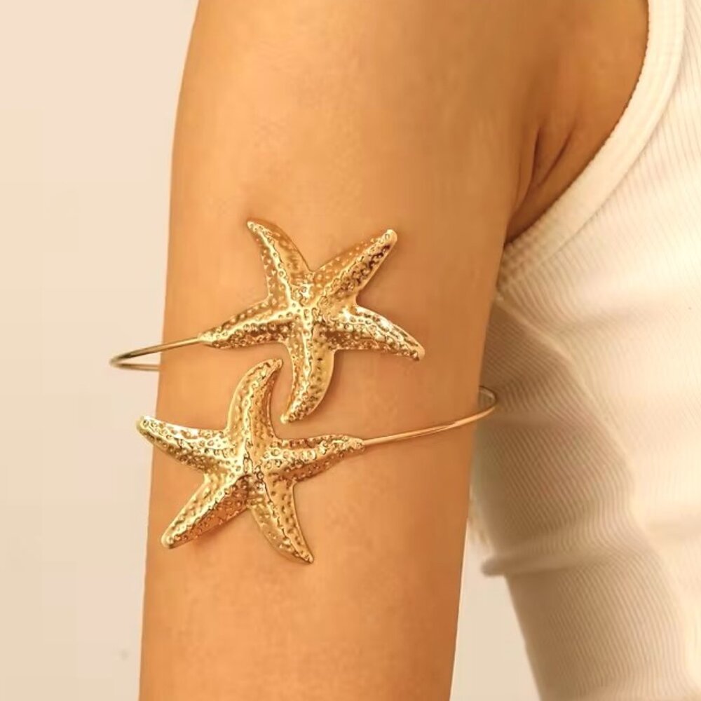 Upper Arm Cuff Bracelet Starfish Armlet Goddess Simple Egyptian Stylish Greek